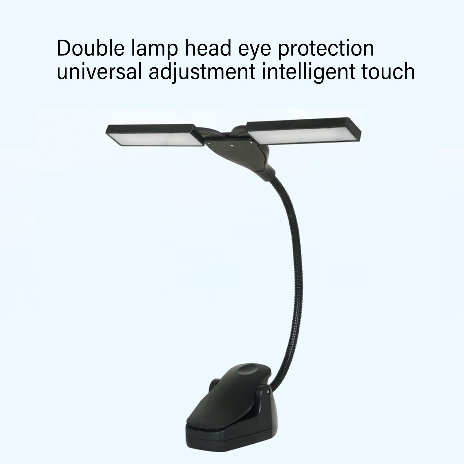 Lampada portatile flessibile a LED a clip e leggio musicale, design pieghevole, luce da viaggio con luminosità regolabile e batteria ricaricabile USB