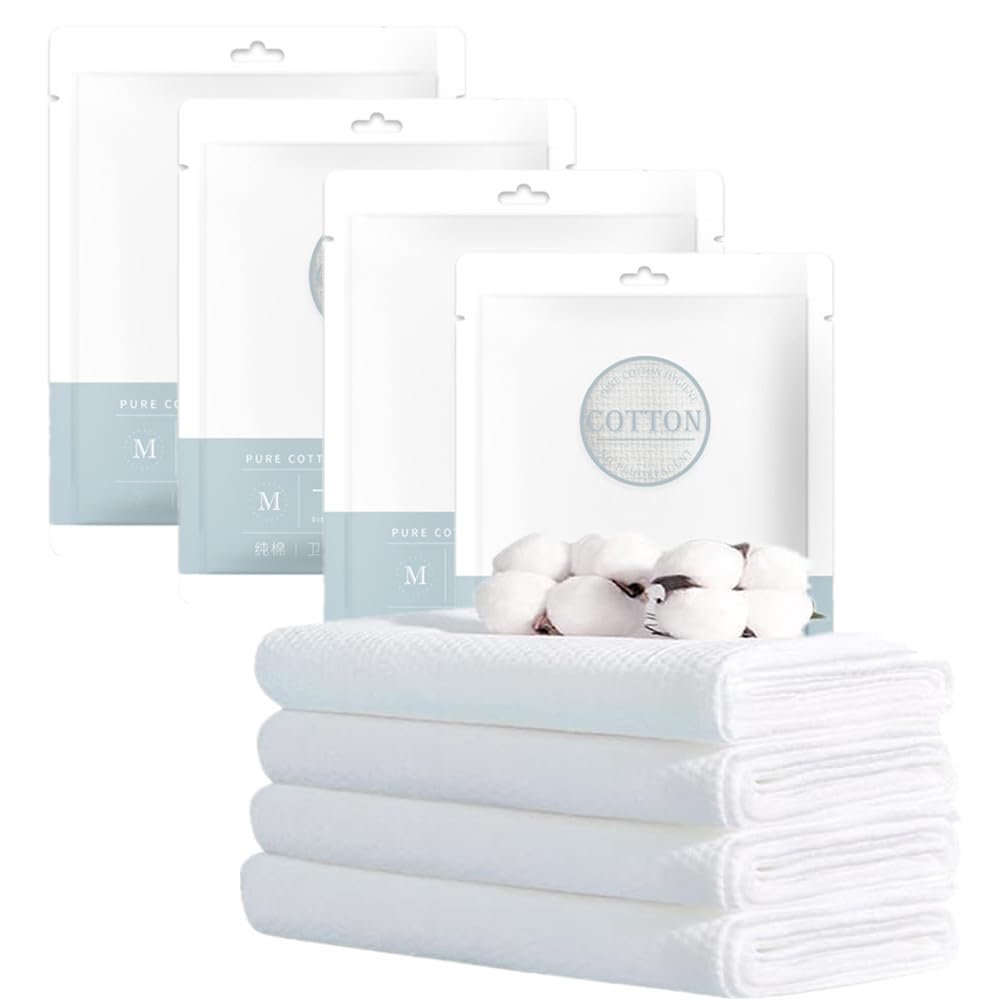 LEVGLAKE Disposable Bath Towels Sets,4Pcs Big Shower Towels and 4pcs Disposable Towel, Portable Pure Cotton Body Towel for Travel, Hotel,Camping, Hiking, Beauty Salon