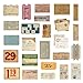 PRSTINCOL 100Pcs Vintage Sticker Pack - Scrapbooking Supplies & Junk Journal Accessories - Aesthetic Stickers for Water Bottles, Craft Kits, Bullet Journals - Retro Design