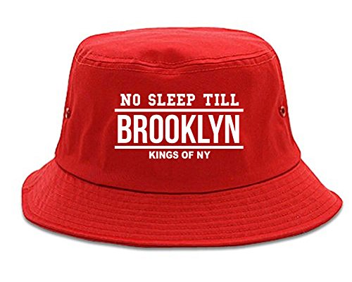 Kings Of NY No Sleep Till Brooklyn Hiphop Bucket Hat Red