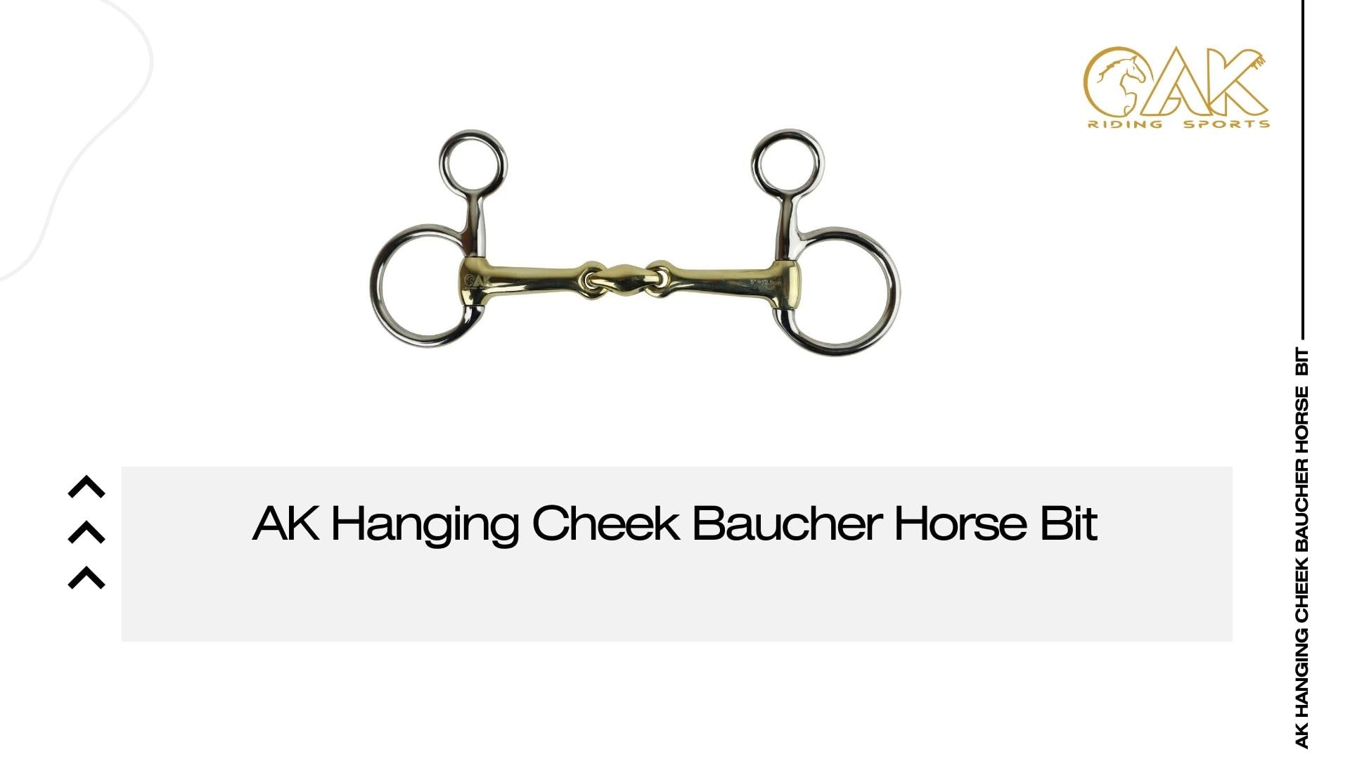 AK Mors d'équitation à joues suspendues Baucher avec losange en argent allemand Horse Bit AKRS-2616 (6.00'', German/Silver)