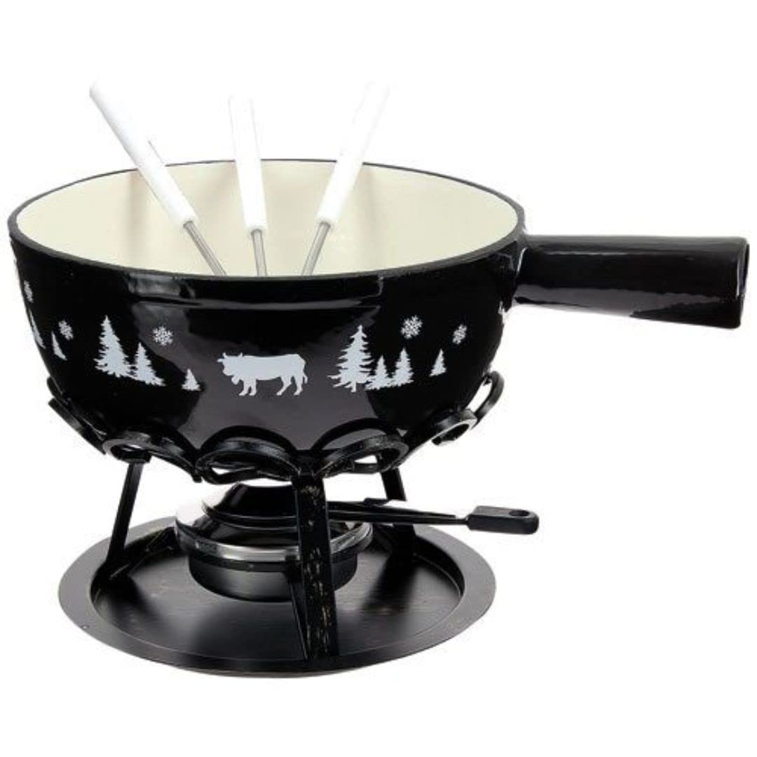 TABLE&COOK Service à fondue 'alpestre' noir