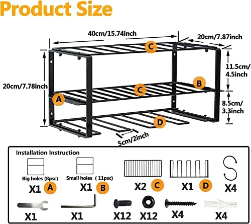 Reehi Power Tool Storage,Electric Drill Tool Rack, 3 Layers Removable Design Tool Storage Organizer Holder for Garage,Home,Work Shop