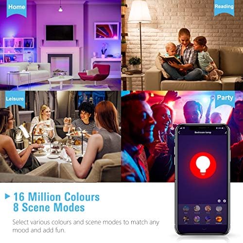 LOHAS Smart Light Bulb B22 8W, RGBW WiFi LED Bulb, 1Pack
