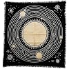 Indian Consigners Altar Cloth Spiritual Planets, Ritual Stars and Galaxy Table Cloth Beautiful Solar System Altar Cloth 24by24 inches (Solar System Gold Silver)