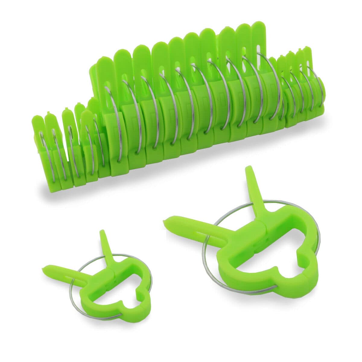 Ukdeals Direct Green Ukdd® 20Pc Garden Plant Support Spring Clips Clamps Plant Clips