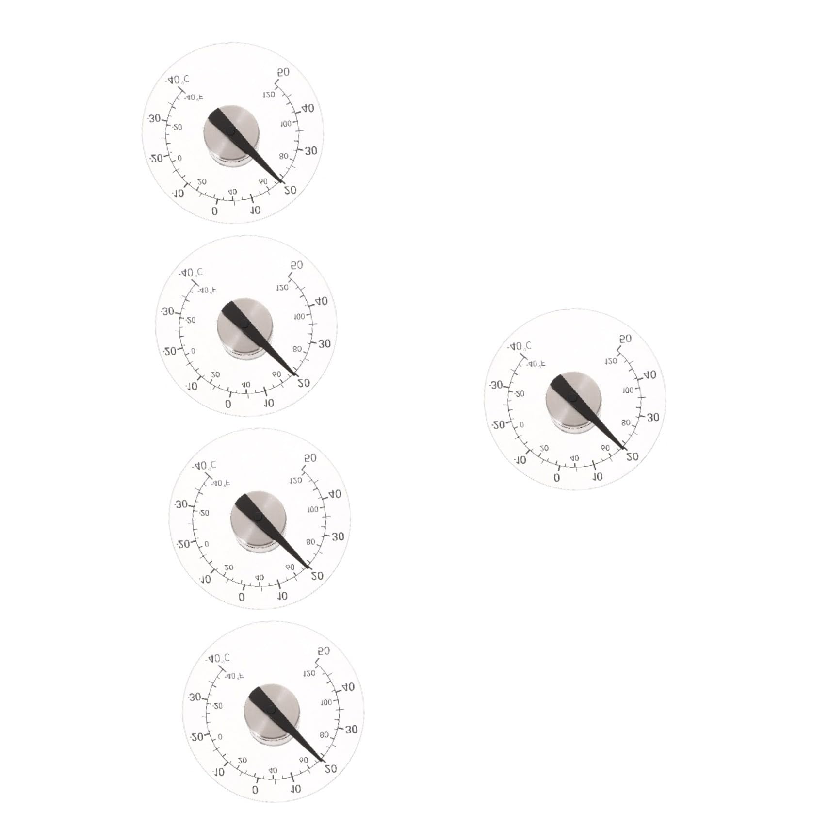 BESPORTBLE 5 Pièces Jauge De Température Extérieure Thermomètre Jauge De Température Autocollant Statique Cadran