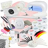 Gründer Set Inhalt: 4-Röhren-Lichtgerät UV Lampe weiß + Nagelfräser Marathon Champion 3 und Aufsätze Set mit 2 x HM-Bits und 2 x Diamantschleifer