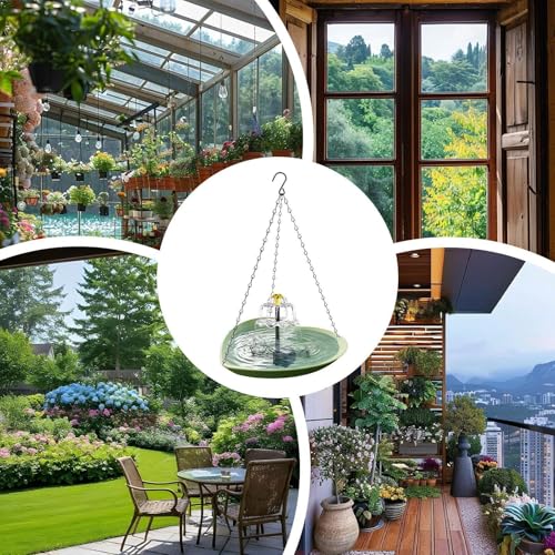 Fuente solar para baño de colibríes con diseño de corazón para llenar de vida el hogar 5