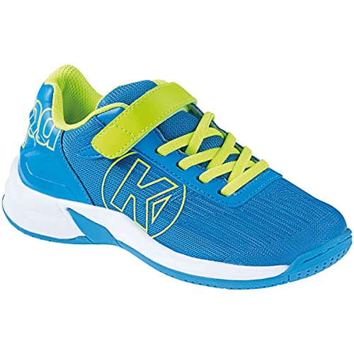 Kempa Attack 2.0 Junior Handballschuh, Blau/Neongelb, 28 EU, Kempa Blau Neongelb