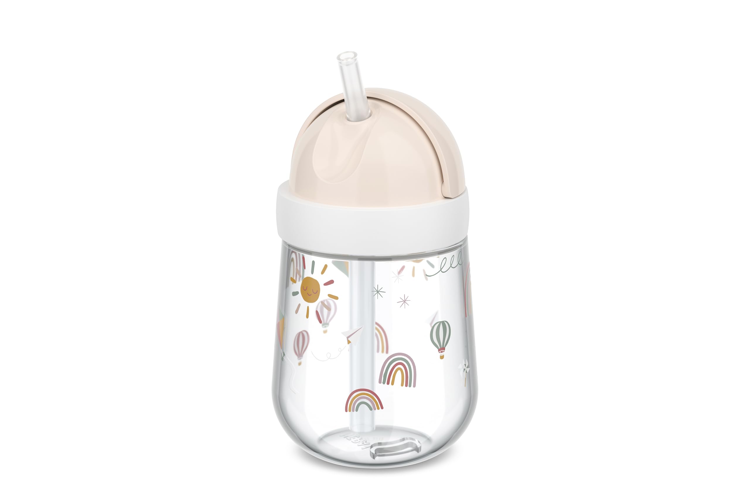 Mepal - Straw Cup Mio - Toddler Straw Cup from 9 Months - Leak-proof Drinking Bottle for Toddlers - Dishwasher-safe & BPA-free - 300 ml - Sunshine & Rainbow