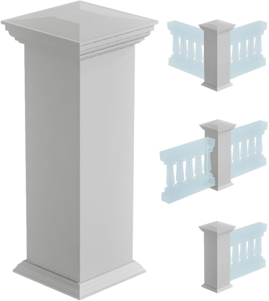 Ekena Millwork NWL12X40PLF0B0 Newel Posts, White