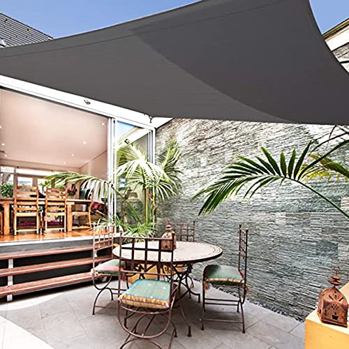 Voile d'ombrage carré gris foncé 3x4m en polyester pour extérieur - 3