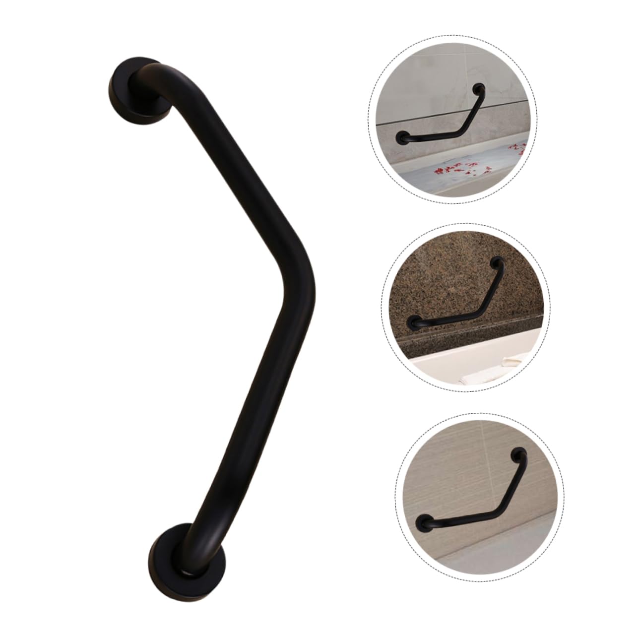 TOPPERFUN Barra de Seguridad Antideslizante Inoxidable para Baño y Ducha Agarradera para Ancianos y Diseño para Prevención de Caídas y Soporte Reducidos