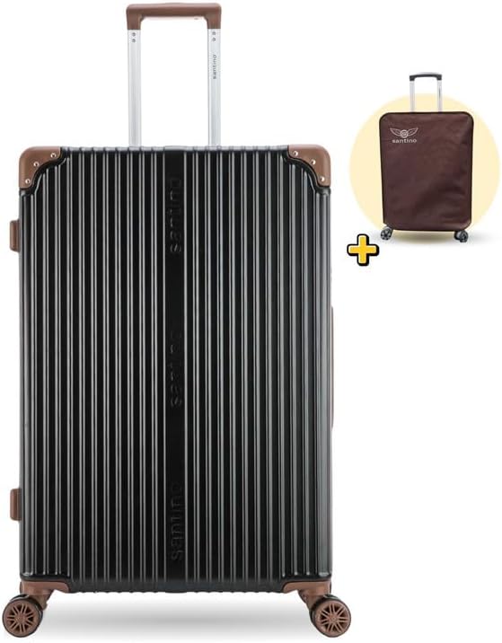 SANTINO Mala de Viagem Grande 28 Polegadas Rígida ABS com 8 Rodas 360 e Cadeado TSA SANTINO Mala de Viagem Grande 28 Polegadas Rígida ABS com 8 Rodas 360 e Cadeado TSA