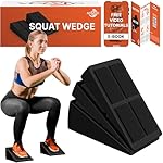 Slant Board Squat Wedge block Calf Stretcher Incline Board 3 pcs with 5 Adjustable Angle for Workout, Therapy, Gym & Home Exercise, Anti Slip rubber Included Top & Bottom Easy to Use better Stability