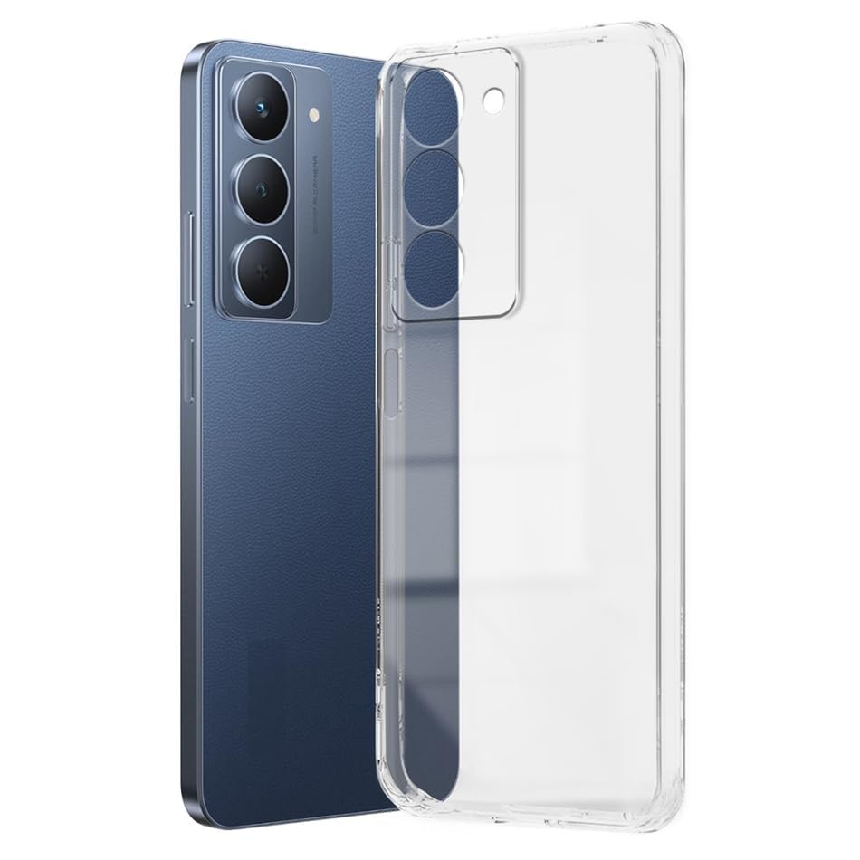 Image of COVERBLACK Soft Rubber Case Back Cover for Compatible Model with Realme Narzo 80x 5G - Transparent