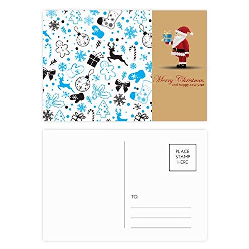 Cartes de Noël flocon et élan en lot de 20 pour décorer la table et écrire aux proches