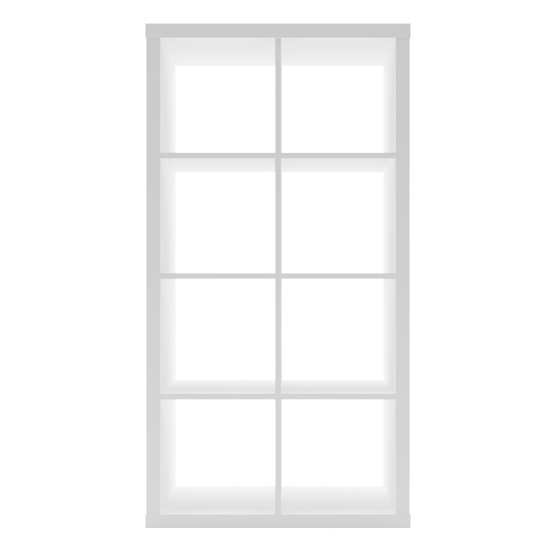 Furniture 247 4-Tier/8-Cube Shelving Unit, 39 x 79 x 150cm, White