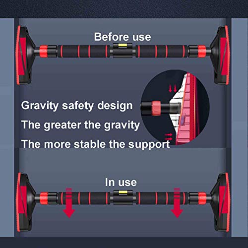 GYHOME Cadre De Porte Barre De Traction, Murale, sur Poteau De Pull-up, Pas De Trou, Facile À Installer, Réglable 96-135cm, Charge 250 Kg – Image 5