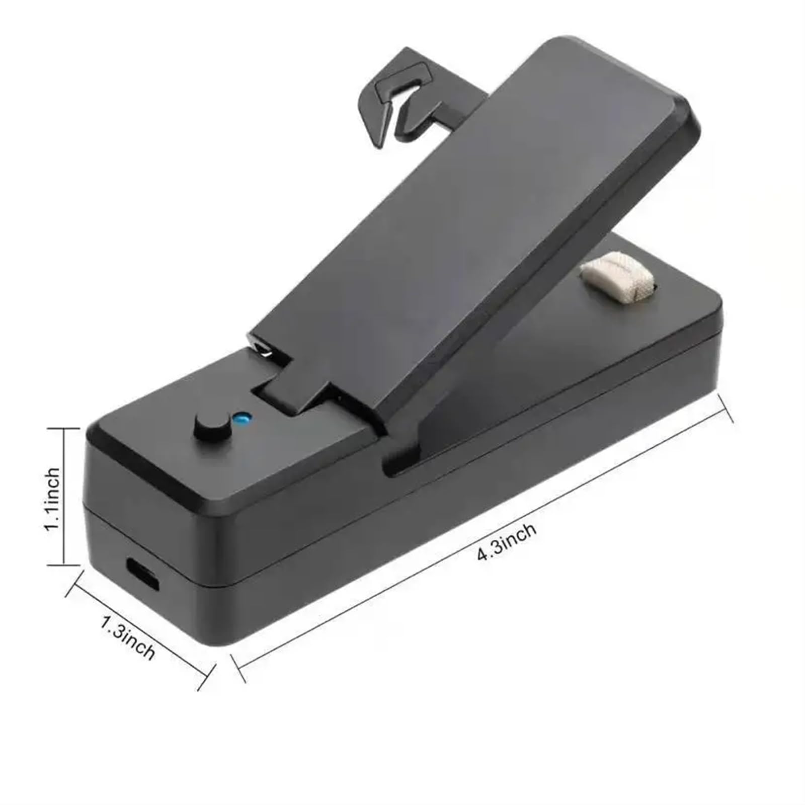 Sellado de bolsas Máquina selladora, Sellador térmico portátil for bolsas de alimentos, herramienta de cierre de bolsas de plástico térmicas, dispositivo inteligente, USB(Usb Gray)