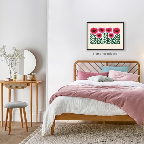 Toile murale coquelicots pour embellir un mur blanc vide facilement