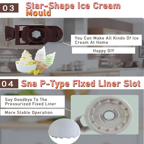 YXZQLOZ Softeismaschine Joghurt, Home DIY Küche Vollautomatische Mini Obst Softeismaschine, gesund, einfach Ein-Knopf – Bild 7