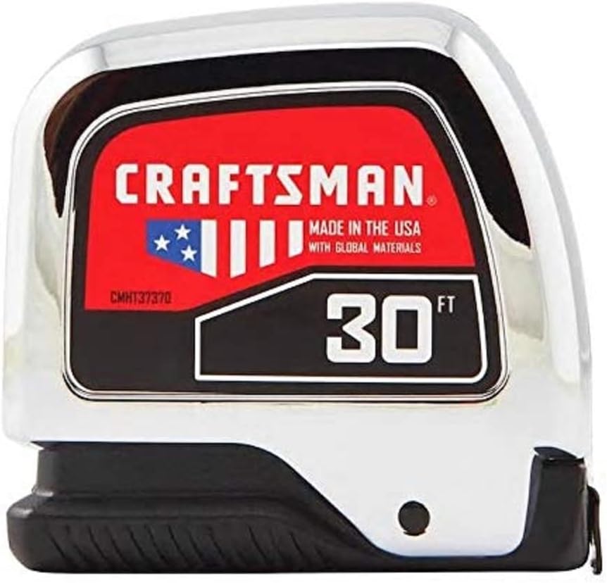 CRAFTSMAN Tape Measure, Chrome, 30-Foot (CMHT37370S)