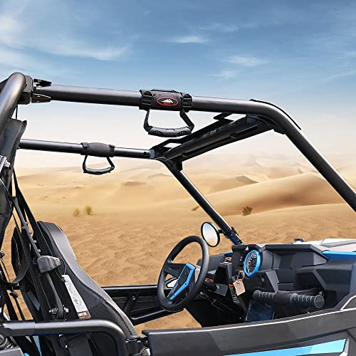 Rerpro Utv Atv Grab Handles, 1.5” - 1.75” Roll Bar Grab Handles Compatible With Polaris Rzr, Kawasaki, Wildcat, Utv Atv Hand Hold Replacement Straps Grip, 2 Pack #TOP5