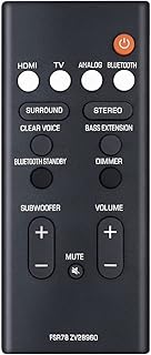 Replacement Remote Control FSR78 ZV28960 for Yamaha YAS-207 YAS207 YAS-1080 YAS-108 YAS-107 YAS107 YAS-106 YAS106 ATS-2090 ATS-1080 ATS-1070 ATS-1060 Home Audio Speaker System