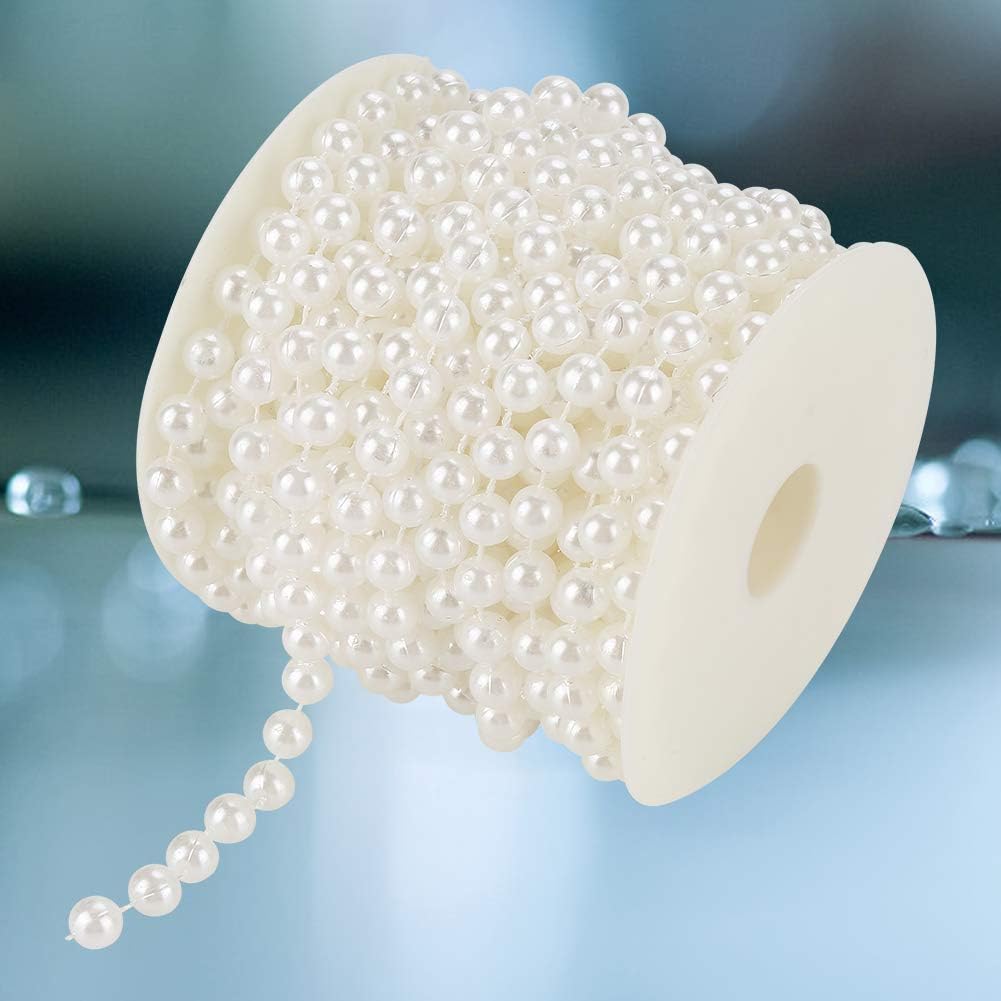 Set di Collana di Perle Decorative,10m Perle Artificiali Stringa Tenda Appendere Ghirlanda di Perline di Perle Finte da 8 mm Perline di Perline per Feste perline decorative per l'artigianato di perle