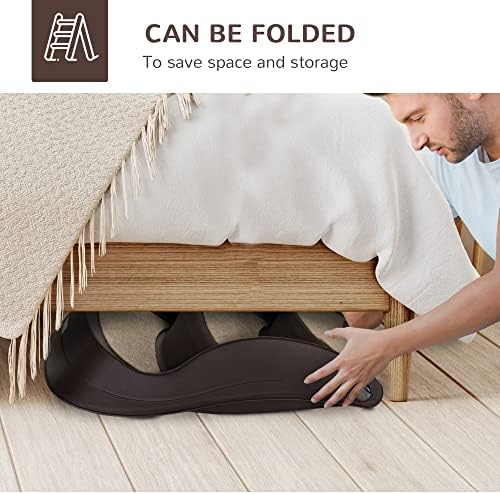 PawHut Foldable Pet Stairs Portable Dog Steps 3-Step Design with Non-slip Mats for High Beds, Sofas, 49 x 38 x 38 cm, Brown