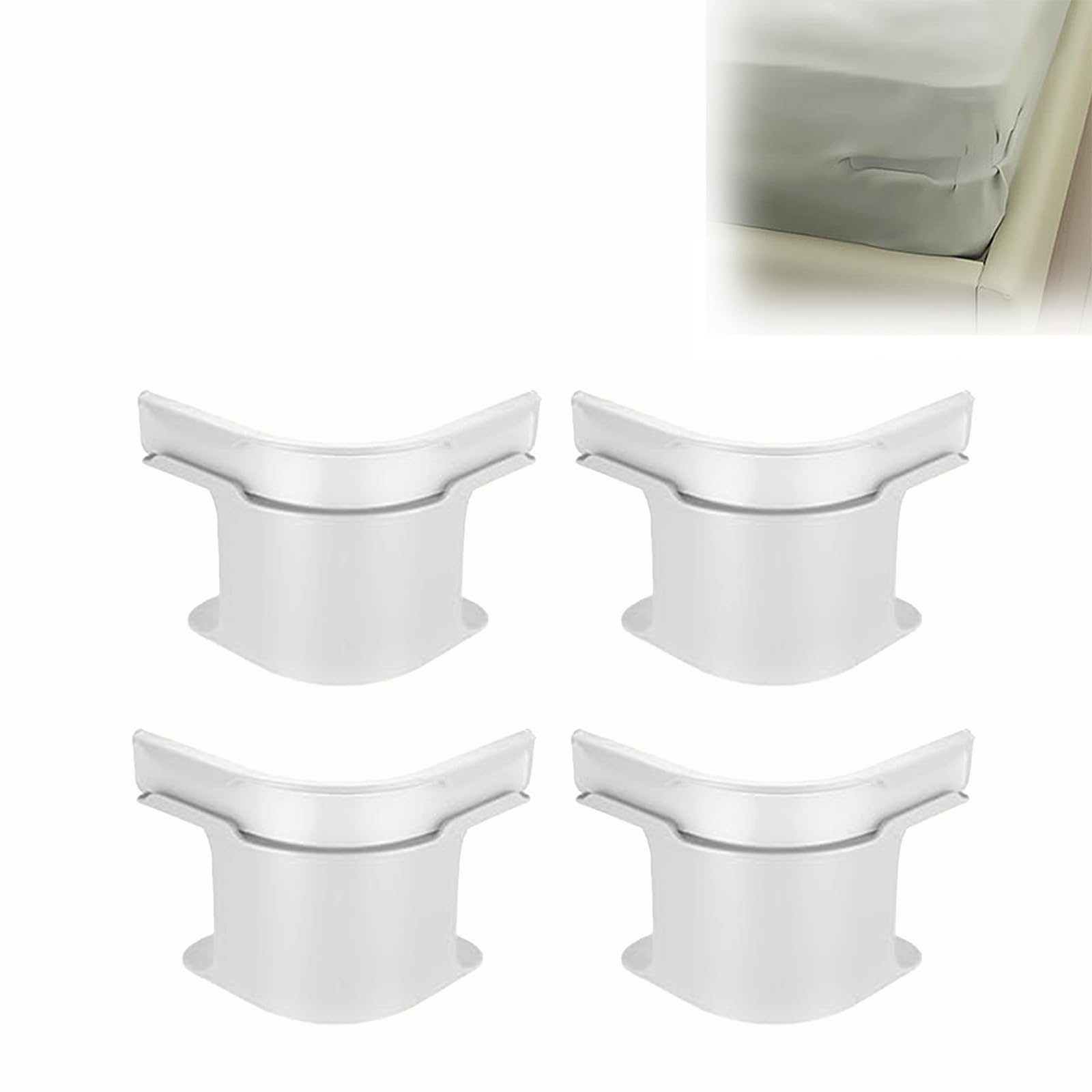 Mystnviou Bed Sheet Holders with Lock Strips, for Mattress Corners, Heavy Duty PP Sheet Fasteners with Anti Slip Design, Removable Bedding Fixing Clips to Keep Bedding Mattress Blankets Firm & Tight