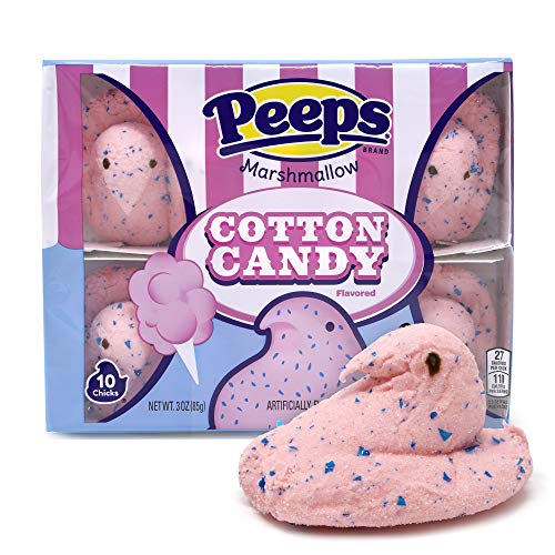 PEEPS Flavored Marshmallow Chicks Variety Pack, 6 Packs of 10-count PEEPS Marshmallow Chicks: Fruit Punch, Party Cake, Sour Watermelon, Cotton Candy, Pancakes & Syrup, Root Beer Float - Thumbnail 6