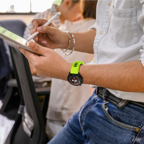 Image of 22mm Compatible with Garmin Fenix E /8 /8pro AMOLED 47mm /Fenix 7 /7 Pro /6 /6 Pro /5 /5 Plus Watch Band,Soft Quickfit Silicone Straps for Forerunner 970 965 955 /Approach S70 47mm /tactix 8 /quatix 7 8 47mm