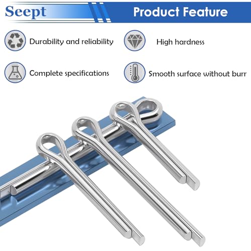 Image of 315Pcs Cotter Pins Zinc Plated Cotter Pins Assortment Kit Tractor Pin Used for Hitch Pin Lock System, Trucks, Engine Repair in Towing Hitch Clips & Pins