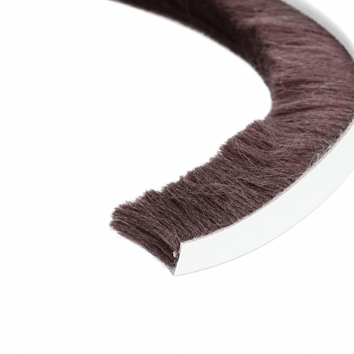 5/10/20 Meter Self-Adhesive Sealing Wind-Proof Brush Strip Home Door Window Sound Insulation Dust Strip Weather Stripping-9x23 Brown-5M