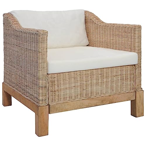 KTHLBRH Sessel mit Auflagen Natur Rattan cocktailsessel fernsehsessel...
