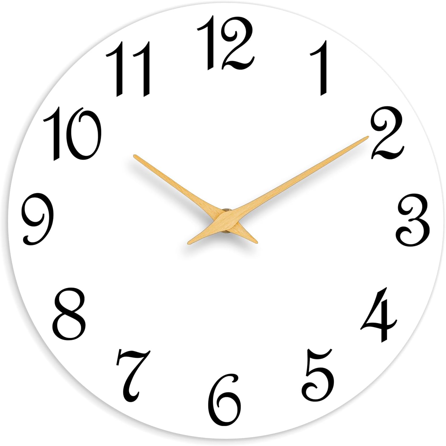 Roymnie Wall Clock, 8 Inch Modern Wall Clocks Battery Operated, Small Silent Non Ticking Clock Decorative for Kitchen, Bathroom, Bedroom, Desk, Bookshelf (White)