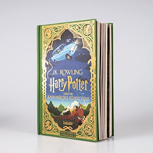 Harry Potter und die Kammer des Schreckens: MinaLima-Ausgabe (Harry Potter 2): farbig illustrierte Prachtausgabe mit Goldprägung und zauberhaften Papierkunst-Elementen zum Ausklappen Gebundene Ausgabe – 22. Oktober 2022 - Image 4