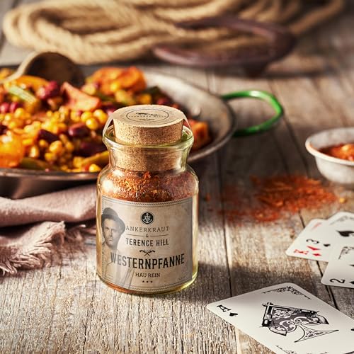 Foto von Ankerkraut Bud Spencer & Terence Hill Bagaluten Gewürz-Box, mit Westernpfanne und Pasta alla Napoli, Geschenk-Set, lecker kochen, 195 g Gewürze Inhalt