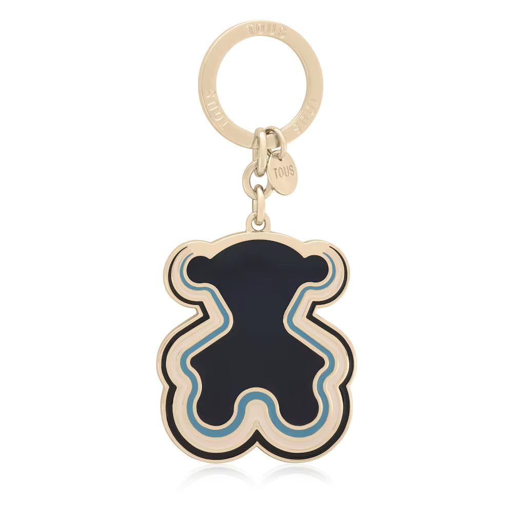 TOUS LLAVERO BEAR WAVES AZUL OSCURO-DORADO