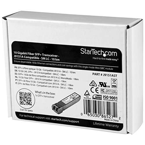 Image of StarTech.com HP J9151A Compatible SFP+ Module - 10GBASE-LR Fiber Optical Transceiver (J9151AST)