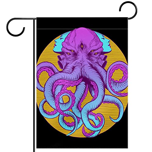 Drapeau de bienvenue pieuvre extérieur 30,5x45,7cm et drapeaux saisonniers pour jardin et terrasse