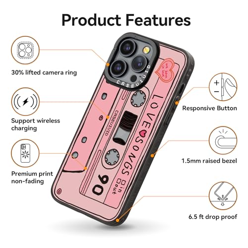 Coque iPhone 14 Pro Max esthétique cassette le cadeau mignon et utile parfait - 5