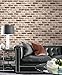NextWall Washed Faux Brick Peel and Stick Wallpaper