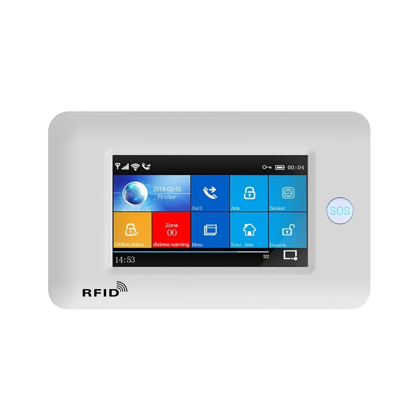 Wifi GSM Home Alarm System Burglar Security With Detector Tuya Smart Life Remote Monitoring(A.)