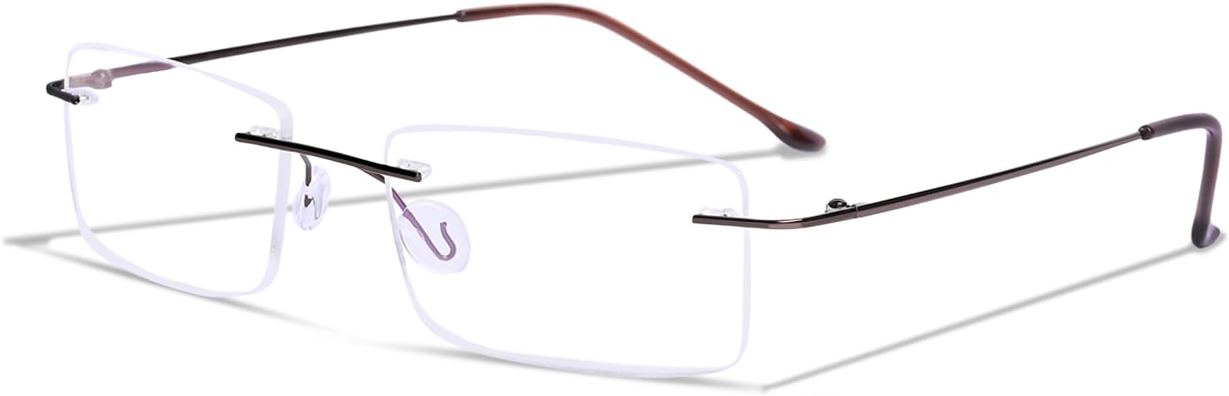 Redex Titanium Glasses Frame, Rimless Frameless Optical Eyewear Eyeglasses for Men and Women