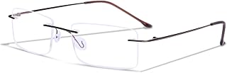 Redex Titanium Glasses Frame, Rimless Frameless Optical Eyewear Eyeglasses for Men and Women Price In India