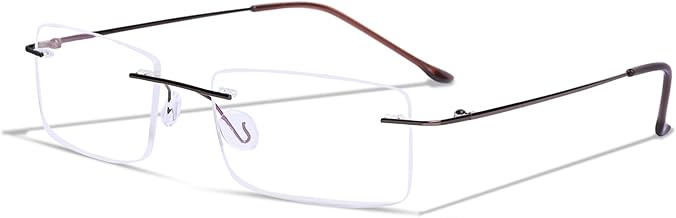 Redex Titanium Glasses Frame, Rimless Frameless Optical Eyewear Eyeglasses for Men and Women